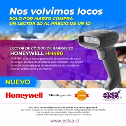 Lector de códigos de barras 1D/2D Honeywell HH490
