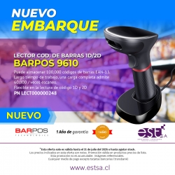 LECTOR DE CÓDIGO DE BARRAS BARPOS 9610