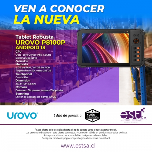 Tablet Robusta UROVO P8100