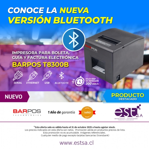IMPRESORA POS BARPOS T8300B